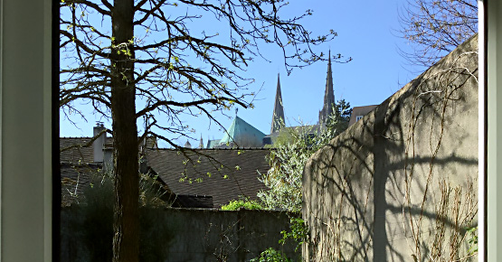 Privatzimmer - chartres - kathedrale - France - Blick auf den Dom